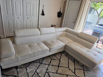 Free faux leather sectional!