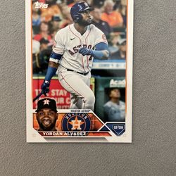 Used MLB Houston Astros Baseball Card Collectible Topps Yordan Alvarez 