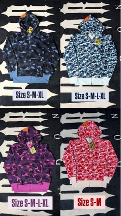 Bape zip up hoodies bulk