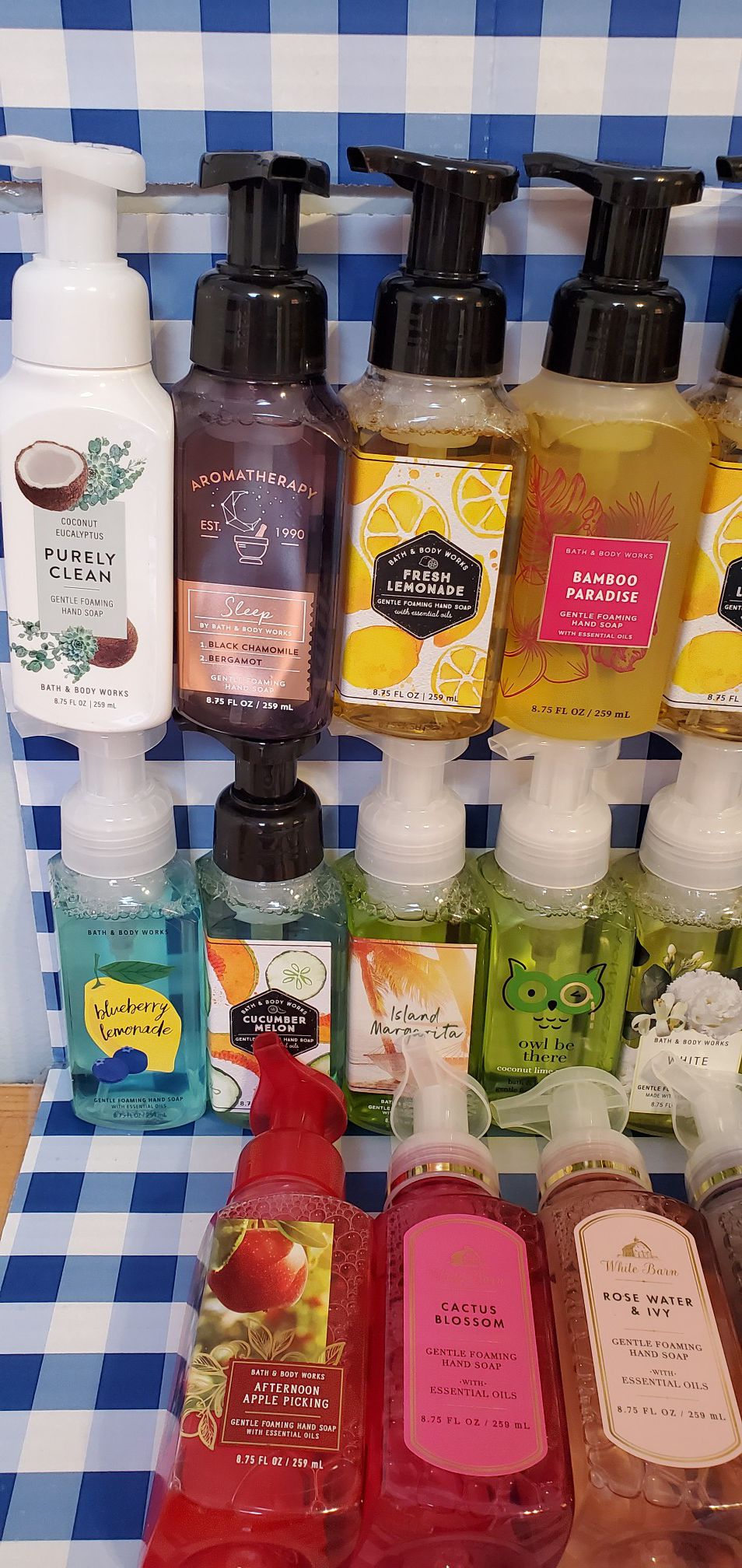 (24) Different Scents Brand New Bath And Body Works Gentle Foaming Hand Soap $6.00 Each