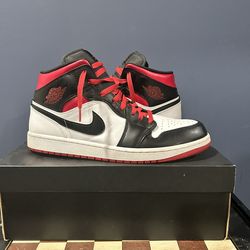Air Jordan 1 Mid Black Gym Red( Size 12)