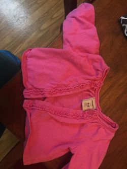 Pink long sleeve jacket size 0-3 months old navy
