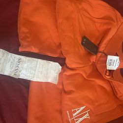 New Mens Armani Exchange Orange Joggers - Size XL