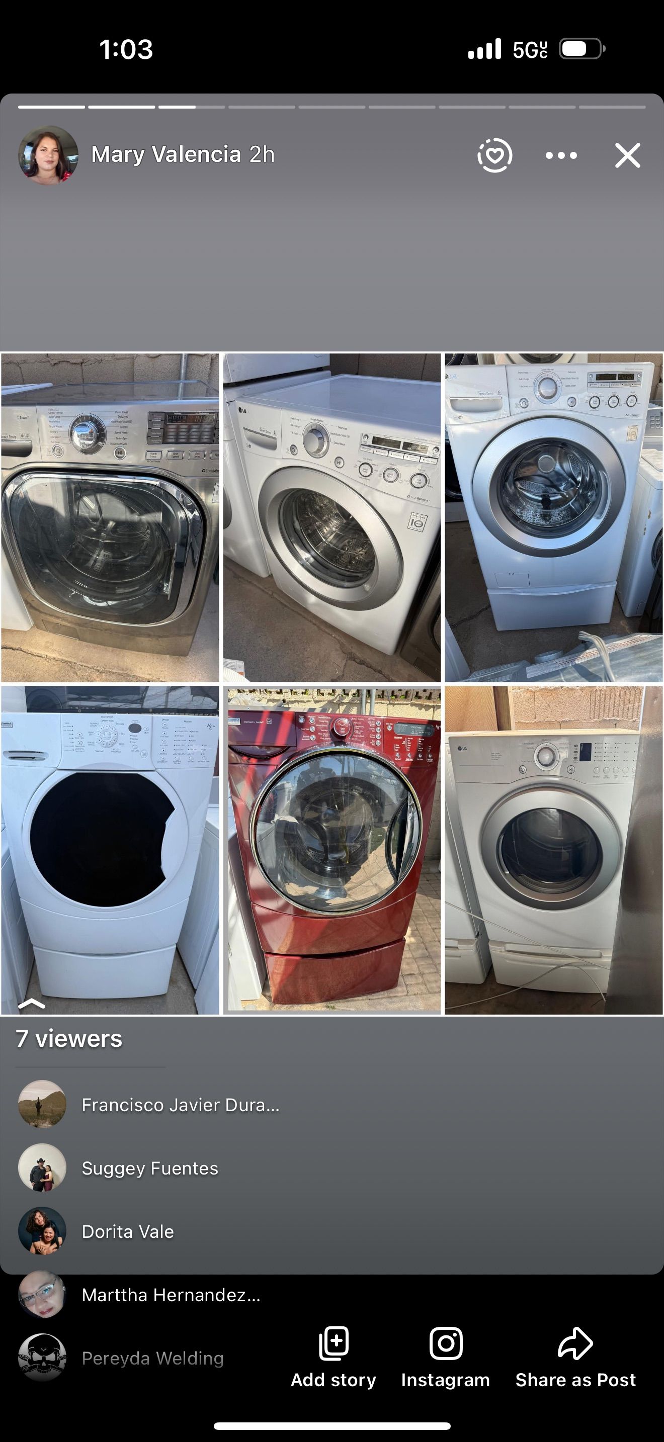 Front load washers $250-280