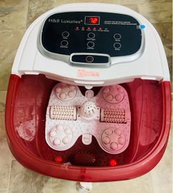 Cute Pink Deep Soak Foot Spa with Heat & Massage - Pink! Get a Nail Salon Foot Soak at Home!