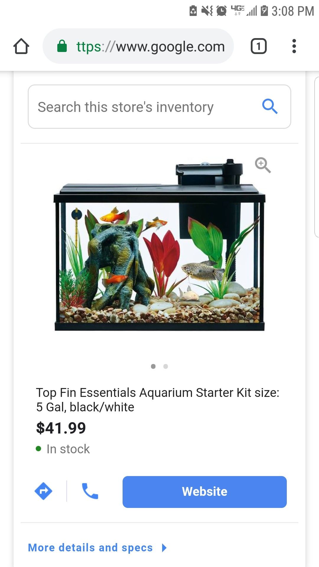 Top Fin 5.5 Gallon Fish Tank