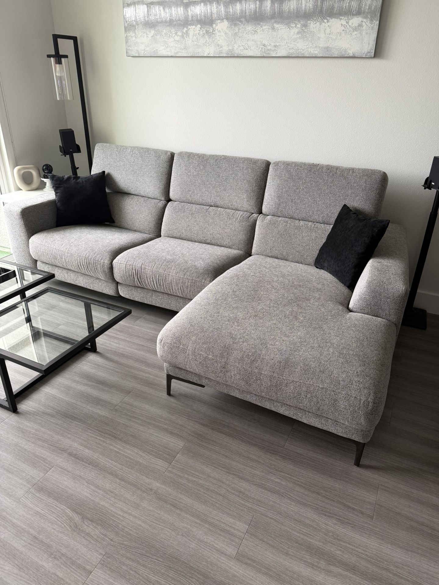 Grey Couch With Chaise Lounge 