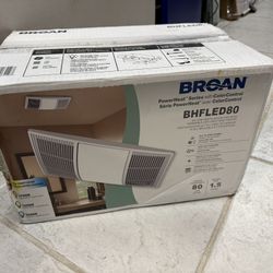 BROAN -  PowerHeat 80 CFM Ceiling Bathroom Exhaust Fan with Heater and CCT LED Lighting