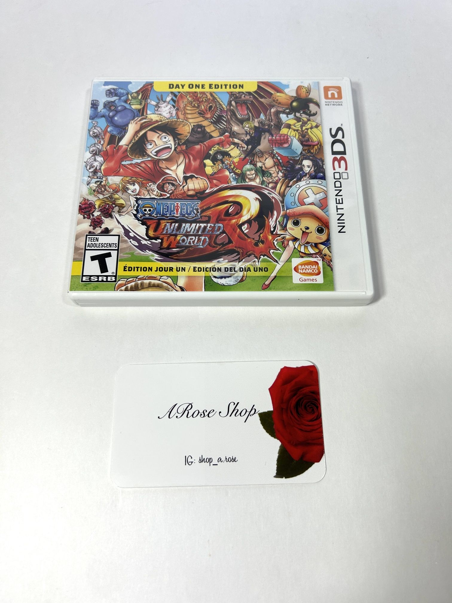 Nintendo 3DS One Piece Unlimited World Red Case & Manual ONLY