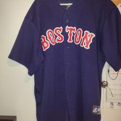 Authentic Majestic Wear Boston Baseball Game Jersey
