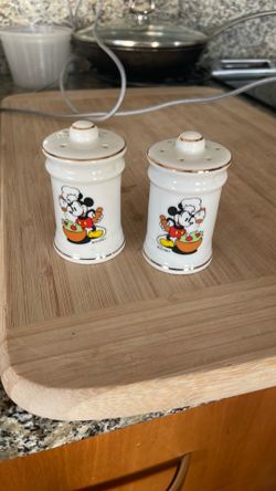 Disney Mickey Mouse Ceramic Salt and Pepper Shakers
