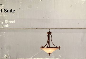 24” Pendant Chandelier In Bronze