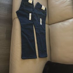 Kids, Girls Blue Jeans Size 10,  BootCut And Jegging. Adjustable Waist. Both For $20.