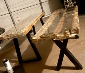 Live Edge Quartzite Benches