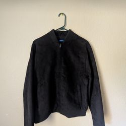 Suede Bomber Jacket 
