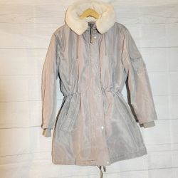 GAP primaloft hooded luxe faux fur parka