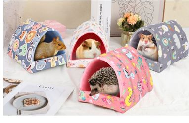 Cinnvoice Guinea Pig Hideout Bed Washable House Cage, Forest, 7.9 in
Soft Tunnel for Hamster Rabbit Bunny 4 piezas