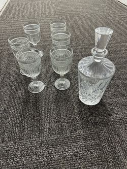 Rare Shannon Birmingham Carafe A Whisky Spirits Decanter W 6 Glasses