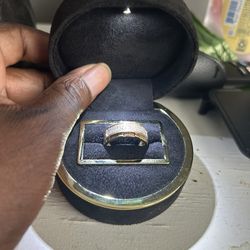 10k Solid Gold Ring With Real Diamonds
