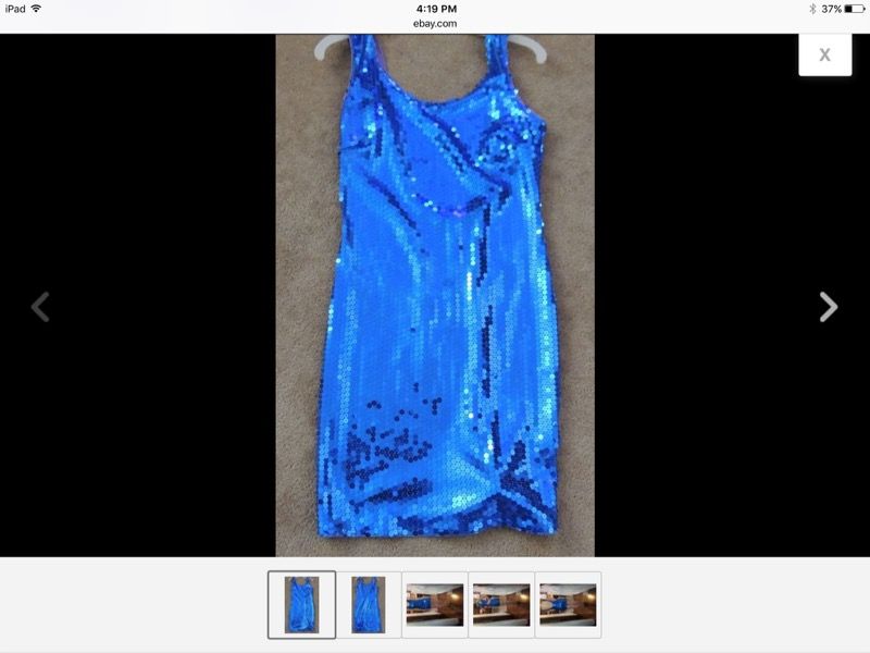 Beautiful Blue Sequin Dress Sz 5/6 Sexy