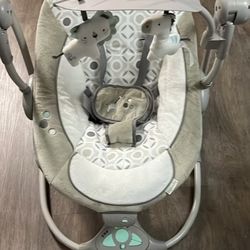 Ingenuity ConvertMe 2-in-1 Compact Portable Baby Swing to Infant Seat 