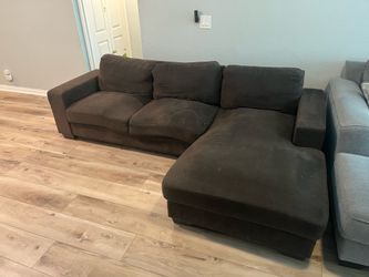 Used Brown Sectional with Left-Sided Chaise