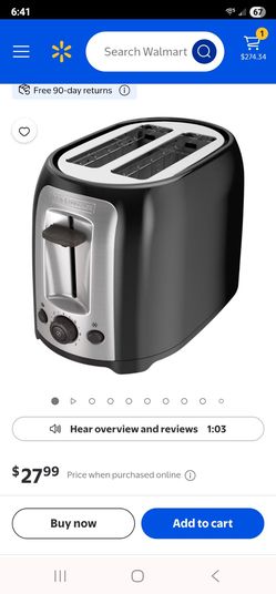 Black+Decker 2-Slice Extra Wide Slot Toaster