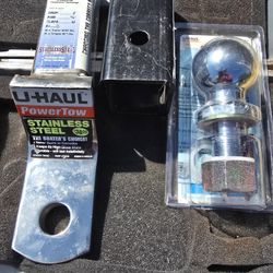 TOW HITCH BY U HAUL POWERTOW STAINLESS STEEL DRAWBAR & 2 5/16" BALL