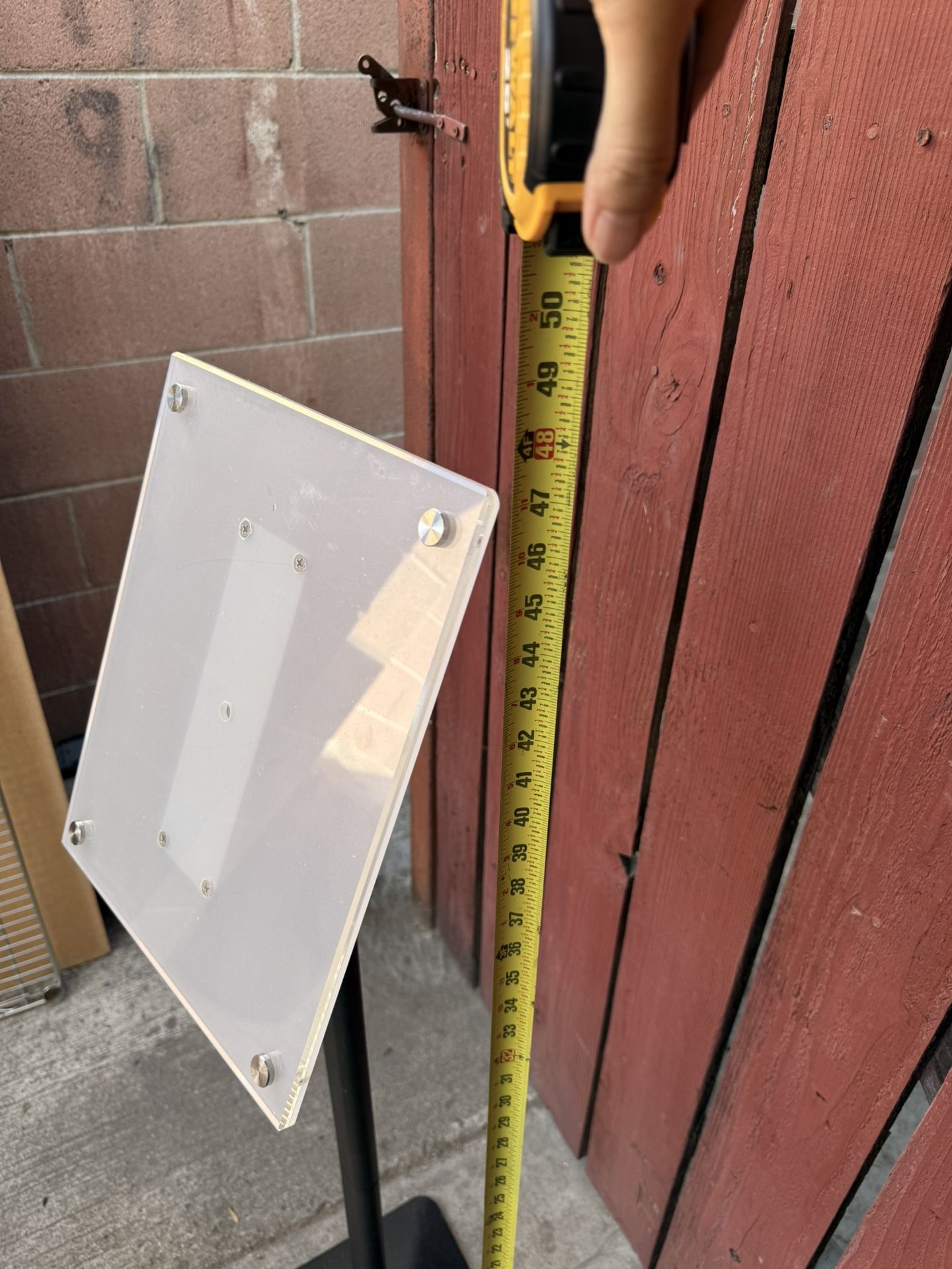 Pedestal Sign Holder/ Clear acrylic sign frame