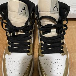 Jordan Air 1 Mid Se Metallic Gold/Black