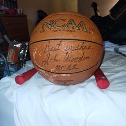 Basketball Signed By John Wooden 