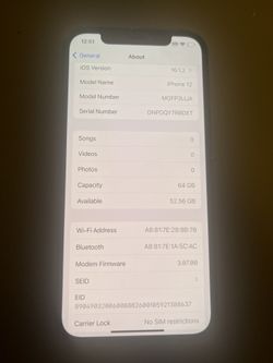 iPhone 12 64 gbfully unlocked to any company 