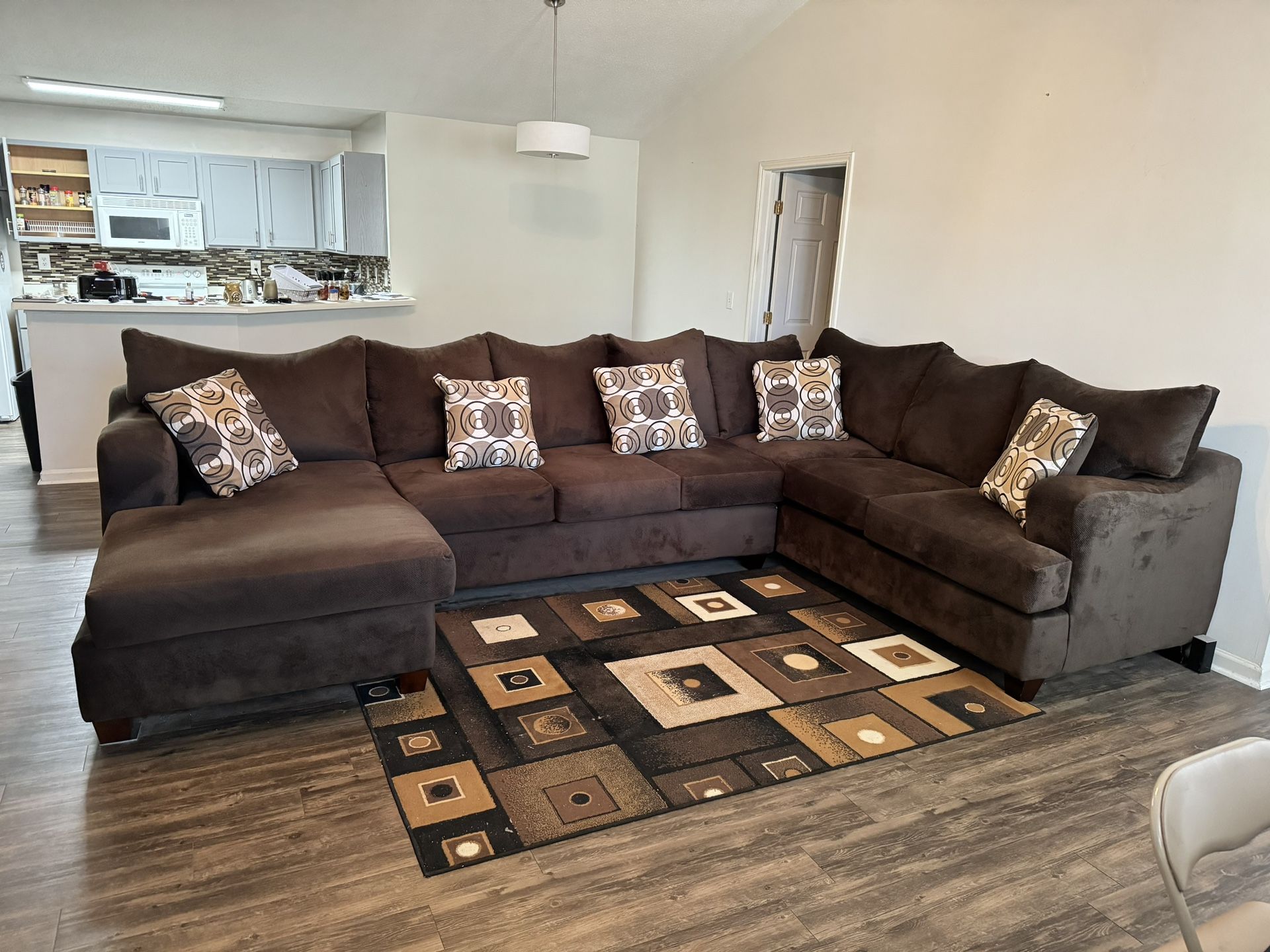 Chocolate 3 Piece Sectional 