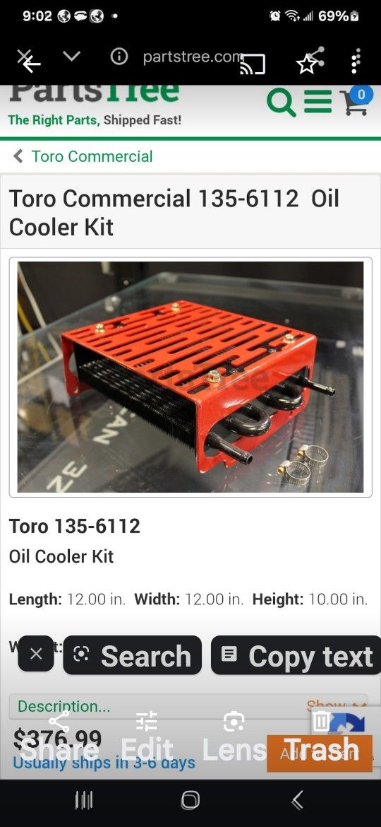 Brand New Oil Cooler Kit
