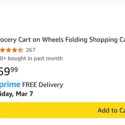 Grocery Cart With Wheels 