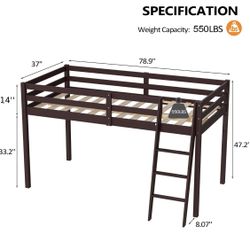 Twin Bed With  Stairs