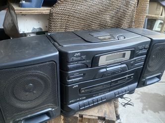 TIME WARP!!(early ‘90’s?) CD, Dual-Cassette, Am/Fm, Detachable Speakers JVC Pc-X105 BOOM BOX!! Only$100/firm