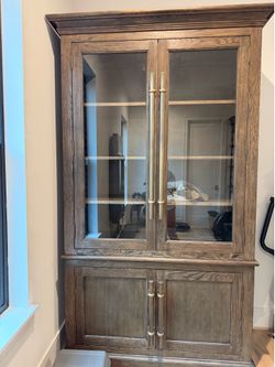 Restoration Hardware Glass Display Cabinet
