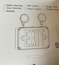 Wet location combo exit sign/adjustable