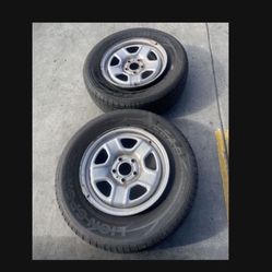 2 - 225/70r16 5x5 5x127 Jeep Cherokee Rims Wheels Good 90% Treads Tires!!!!!!!
