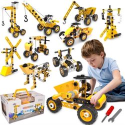 Brand New HOMETTER Educational Building Toys, STEM Learning Toy, 10 In 1 Construction Set For Preschool Kids, Engineering Toys Creative Set, Christmas