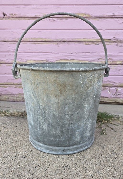 Vintage Heavy Duty Metal Bucket