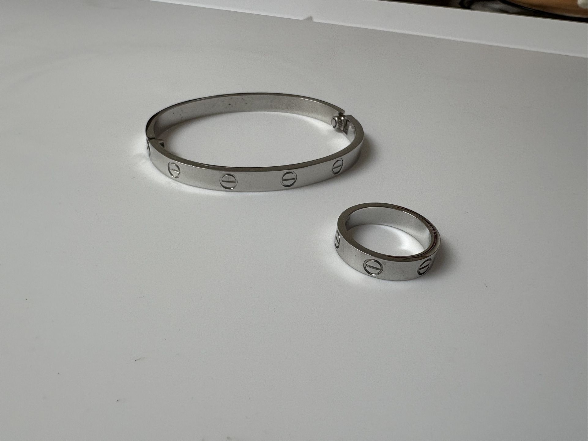 Cartier Love Bracelet And Ring Set 