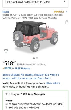 Bestop Black Denim supertop