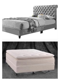 Queen bed & pillow top mattress all on sale (finance available $63)