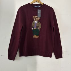 Polo Ralph Lauren bear sweater spring attire wool blend formal