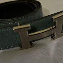 Hermes Men Leather  Belt Original Leather Two Tone 