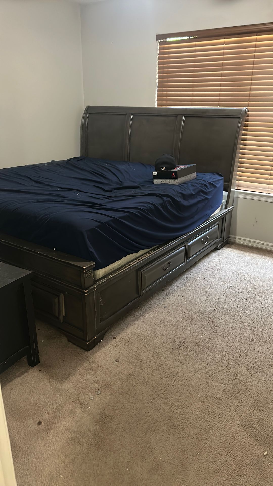 King Size Bed Frame Mattress And Box Spring 