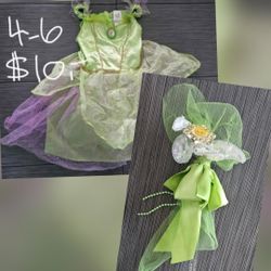 TINKERBELL COSTUME/DRESS WITH WAND 👸