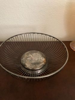Vintage Silver Wire Fruit or Bread Bowl – 9¾ Inches